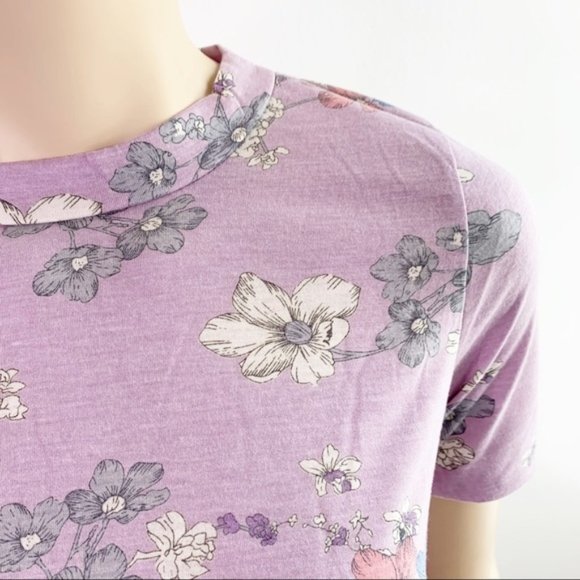 Lavender Floral Hi Low Tunic - Picture 4 of 5